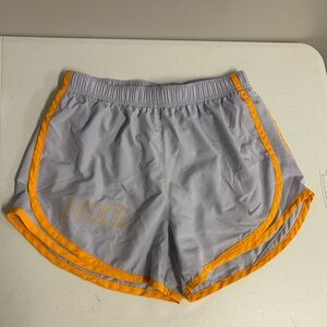 Nike Women's Athletic Shorts in Gray and Orange